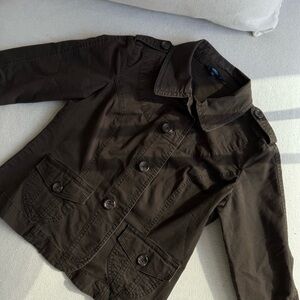 Expresso brown 🍸 Dark Brown Button-Front Utility Jacket
